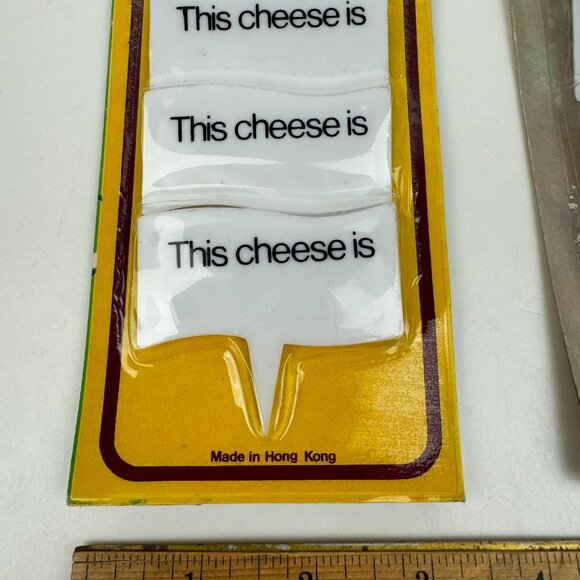 2 Sealed Pkgs Vtg Cheese Markers Reusable Plastic White This Cheese is 8 Total - Picture 6 of 8